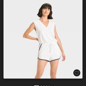 Women's Short Sleeve Loop Terry Romper